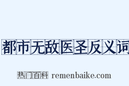 都市无敌医圣反义词是什么意思的图片